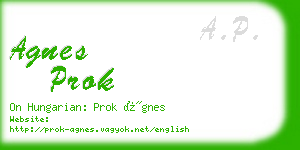 agnes prok business card